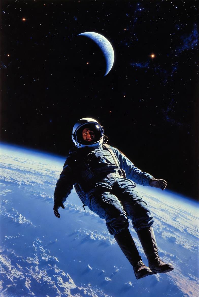 Ilustración para el microrrelato de ciencia ficción “Plutón, la sonrisa final”.